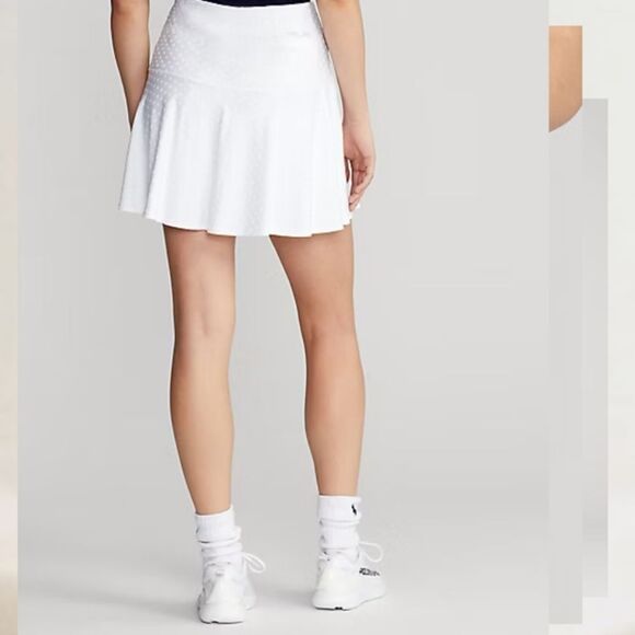 RLX Ralph Lauren GOLF White Polka Dot Jacquard Peplum Skort - XS - Picture 3 of 14